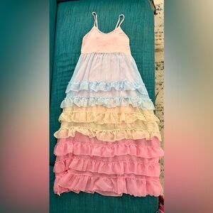 Jennifer and June Ruffle Maxi Dress 4/5T